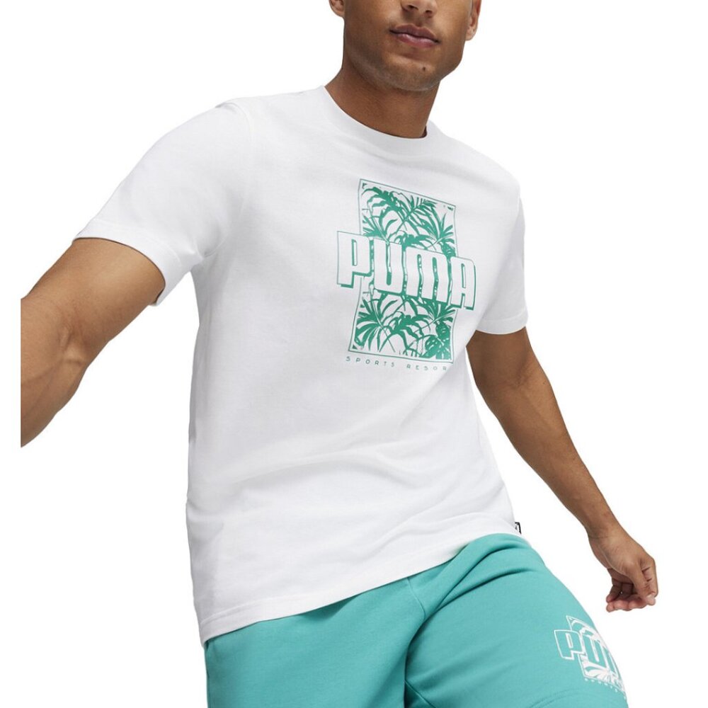 Puma Men's ESS+ Palm Resort Logo Graphic T-Shirt